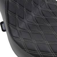 Drag Specialties - Drag Specialties Predator III Seat - Double Diamond - Silver Thread - 0802-1073 - Image 6