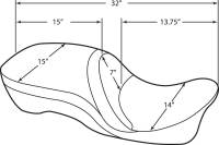 Drag Specialties - Drag Specialties Large Touring Seat - Double Diamond Stitch - 0801-1109 - Image 2