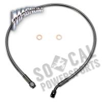 Magnum - Magnum Black Pearl Designer Series ABS Front Upper Brake Line - 10mm.  35deg. Banjo - 26in. - AS47126 - Image 1
