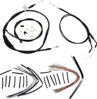 Burly Brand - Burly Brand Black Vinyl Single Disc Handlebar Cable & Brake Line Kit for Jail Bars - 14in. - B30-1137 - Image 1