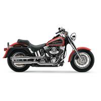 Cobra - Cobra 3in. Slashcut Slip-On Mufflers - Chrome - 6000 - Image 1