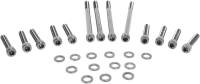 Drag Specialties - Drag Specialties Primary Cover Black Chrome Socket-Head Bolt Set - Knurled - MK672BK - Image 1