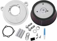 Arlen Ness - Arlen Ness Big Sucker Stage I Air Filter Kit - Plain Backing Plate - Red Filter - 18-500 - Image 1