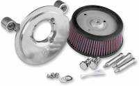 Arlen Ness - Arlen Ness Big Sucker Stage I Air Filter Kit - Plain Backing Plate - Red Filter - 18-500 - Image 2