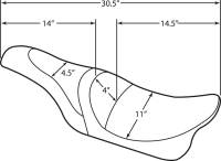 Drag Specialties - Drag Specialties Caballero Seat - Faux Suede Diamond Stitch - 0801-1038 - Image 2