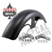 Klock Werks - Klock Werks Tire Hugger Series P-Tom Front Fender with Chrome Mounting Blocks for 19in. Wheels - KW05-06-0007-C - Image 1