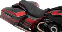 Drag Specialties - Drag Specialties Predator 2-Up Double Diamond Seats - Silver Thread - 0801-1271 - Image 2