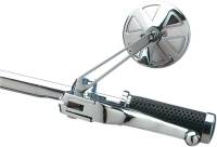 Drag Specialties - Drag Specialties Drag-Ness Round Series Mirror - with Stealth I Stem - 302155-BC4-LB16 - Image 1