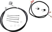 Drag Specialties - Drag Specialties Standard Length Rear Stainless Steel Brake Line Kit - Black Vinyl - 640220-BLK - Image 1