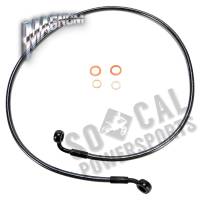 Magnum - Magnum Black Pearl E-Z Align Single Disc Front Brake Line - 35deg. Top Angle - 38in - 46138SW - Image 1
