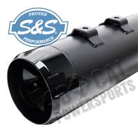 S&S Cycle - S&S Cycle MK45 4-1/2in. Performance Muffler - Black with Chrome Thruster End Caps - 550-0666 - Image 2