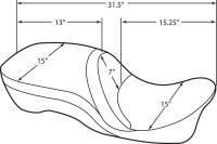 Drag Specialties - Drag Specialties Large Touring Seat - Pillow-Style - 0801-0835 - Image 4