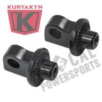 Kuryakyn - Kuryakyn Splined Footpeg Adapters - Gloss Black - 8888 - Image 1
