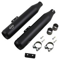 S&S Cycle - S&S Cycle Grand National Slip-On Mufflers - Black - 550-0754B - Image 1