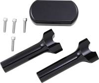 LA Choppers - LA Choppers Solid Handlebar Riser/Top Clamp Kits - 6in. Tall - Black - LA-7442-06B - Image 1