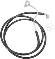 Drag Specialties - Drag Specialties Extended Stainless Steel Front Brake Line Kit - Black Vinyl Coated - 64.5in. - 1741-4504 - Image 1