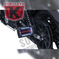 Kuryakyn - Kuryakyn Nova Curved Side Mount License Plate Holder - Horizontal Mount - Gloss Black - 3193 - Image 2