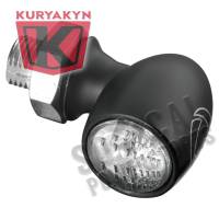 Kuryakyn - Kuryakyn Atto Front Marker Light by Kellermann - Clear Lens/White LED/Satin Black Housing - 2525 - Image 1