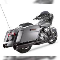 S&S Cycle - S&S Cycle MK45 4-1/2in. Performance Muffler - Black with Chrome Tracer End Caps - 550-0670 - Image 1