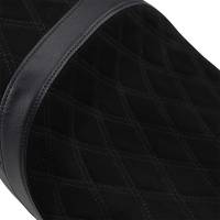 Drag Specialties - Drag Specialties Low Profile Tour Seat for Yaffe 6 Gallon Tank - Suede Double Diamond Stitch - 0801-1070 - Image 7