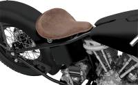 Drag Specialties - Drag Specialties Large Spring Solo Seat - Distressed Brown Leather with Perimeter Stitching - 0806-0050 - Image 2