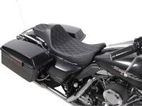 Drag Specialties - Drag Specialties Extended Reach Predator III Seat - Double Diamond, Silver Thread - 0801-1370 - Image 6