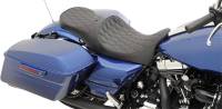 Drag Specialties - Drag Specialties Low-Profile Touring Seat with Driver Backrest - Double Diamond Stitch - 0801-1008 - Image 2