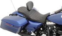 Drag Specialties - Drag Specialties Low-Profile Touring Seat with Driver Backrest - Double Diamond Stitch - 0801-1008 - Image 3