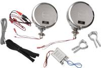 MH Instruments - MH Instruments Rumble Road Ultra Amplified Stereo Speakers - Chrome with 1in. Hardware - 221 - Image 1