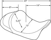 Drag Specialties - Drag Specialties EZ-On Mount Low-Profile Solo Seats - Smooth Vinyl - 0801-1250 - Image 4