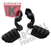Kuryakyn - Kuryakyn Trident Dually Pegs Tour-Tech Adjustable Cruise Mounts - Short Arm - Gloss Black - 7583 - Image 1