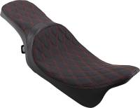 Drag Specialties - Drag Specialties Predator 2-Up Double Diamond Seats - Red Thread - 0801-1272 - Image 1