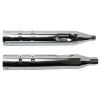 S&S Cycle - S&S Cycle MK45 4-1/2in. Performance Muffler - Chrome with Black/Machined Tracer End Caps - 550-0669 - Image 1