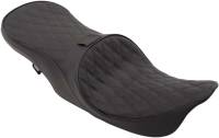 Drag Specialties - Drag Specialties Low Profile Forward Positioning Touring Seat with Driver Backrest - Double Diamond Stitch - 0801-1169 - Image 1
