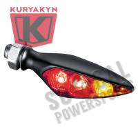 Kuryakyn - Kuryakyn Micro/Rhombus Marker Light - Rear Right - Satin Black Housing - Red/Red/Amber - 2854 - Image 2
