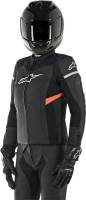 Alpinestars - Alpinestars Stella Kira Womens Leather Jacket - 3112019-1030-38 - Black/Fluo Red - 38 - Image 3