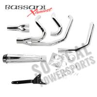 Bassani Manufacturing - Bassani Manufacturing Road Rage 2:1 Short Megaphone Exhaust System - Chrome - 1FXR2 - Image 3