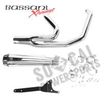 Bassani Manufacturing - Bassani Manufacturing Road Rage 2:1 Short Megaphone Exhaust System - Chrome - 1FXR2 - Image 6