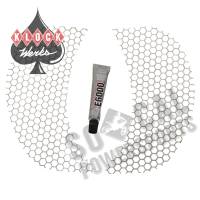 Klock Werks - Klock Werks Fairing Vent Screen - Honeycomb - Chrome - KWS-01-0320 - Image 1