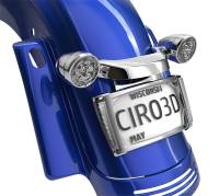 Ciro - Ciro LED License Plate Frames - Chrome Housing/Red LEDs/Light Smoke Lenses - 40301 - Image 2