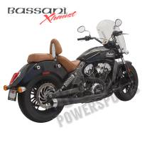 Bassani Manufacturing - Bassani Manufacturing Road Rage 2-Into-1 Exhaust System with Short Megaphone Muffler - Black Ceramic - 8S12JB - Image 2