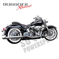Bassani Manufacturing - Bassani Manufacturing 3in. Slip-Ons with 2in. Baffles for Bassani Header Pipes - Slash Down - Chrome - 31117B - Image 1