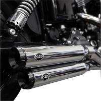 S&S Cycle - S&S Cycle Grand National Slip-On Mufflers - Chrome - 550-0723 - Image 1