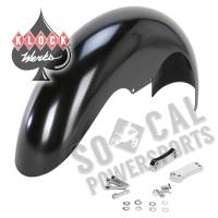 Klock Werks - Klock Werks Tire Hugger Series Level Front Fender with Chrome Mounting Blocks for 19in. Wheel - KW05-06-0001-C - Image 1