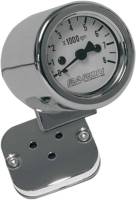 Baron Custom Accessories - Baron Custom Accessories Mini-Bullet Tachometer with 1in. Bar Mount - White Face - BA-7573-00 - Image 1