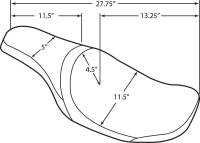 Drag Specialties - Drag Specialties Predator Seat - Mild Stitch - 0801-0974 - Image 3