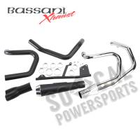 Bassani Manufacturing - Bassani Manufacturing Road Rage 2:1 Short Upswept Megaphone Exhaust System - Black - 14122J - Image 3