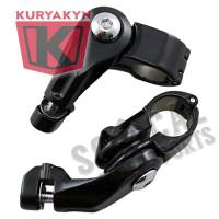 Kuryakyn - Kuryakyn Tour-Tech Adjustable Cruise Mounts - Short Arm - Gloss Black - 7574 - Image 1