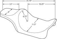 Drag Specialties - Drag Specialties Predator III Seat - Smooth - 0801-1128 - Image 3