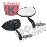 Kuryakyn - Kuryakyn Phantom Bar End Mirrors - Gloss Black - Pair - 1959 - Image 1